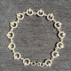 Claddaugh Sterling Silver Link Bracelet - Women Jewelry